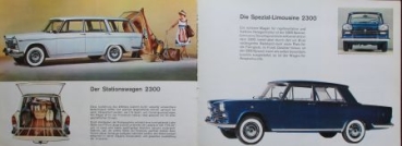 Steyr Fiat 1800 B 2300 Modelprogram 1962 Carbrochure (9088)